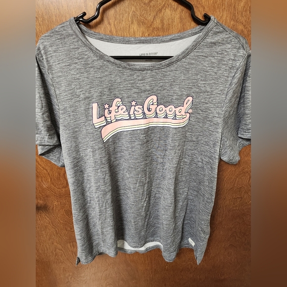 Gray Life is Good T-Shirt Sleepwear Soft AF - Picture 1 of 3